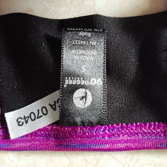 90Degrees Small Purple Sports Bra - Picture 5 of 7
